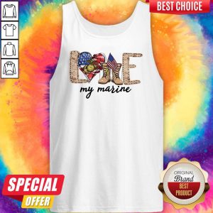 Funny Love Veteran My Marine Tank Top