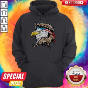 Merica 4th Of July Bald Eagle With Mullet Usa Flag Hoodie