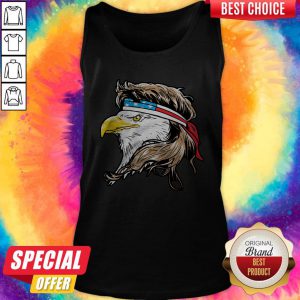 Merica 4th Of July Bald Eagle With Mullet Usa Flag Tank Top