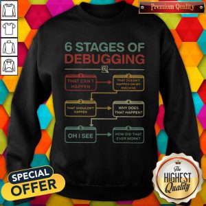 Nice 6 Stages Of Debugging That Can’t Happen Sweatshirt