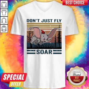 Nice Elefant Don’t Just Fly Soar Vintage V-neck
