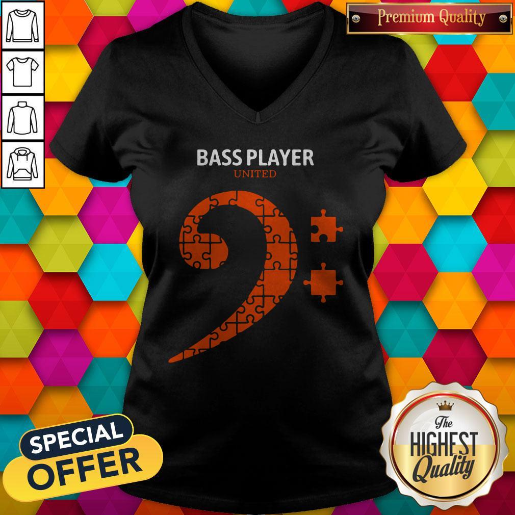 Premium Bass Player United Autism V-neck Premium Bass Player United Autism V-neck