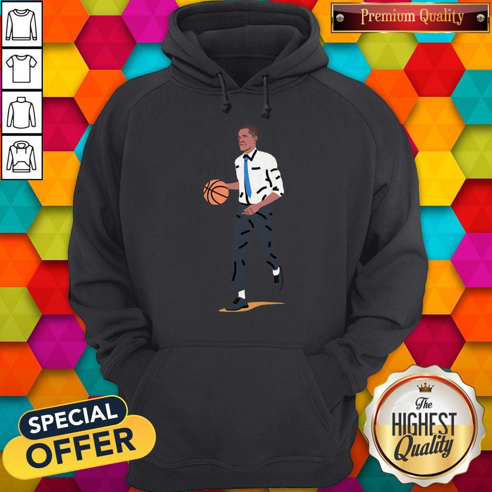 Top Barack Obama Playing Basketball Art Hoodie Top Barack Obama Playing Basketball Art Hoodie