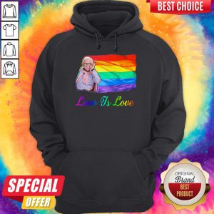 Top Leslie Jordan LGBT Flag Love Is Love Hoodie
