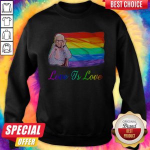 Top Leslie Jordan LGBT Flag Love Is Love Sweatshirt