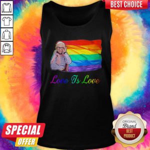 Top Leslie Jordan LGBT Flag Love Is Love Tank Top