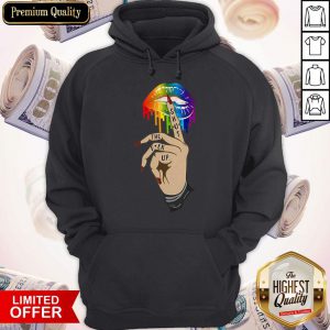Top LGBT Hand Lip Shuh Duh Fuh Cup Hoodie