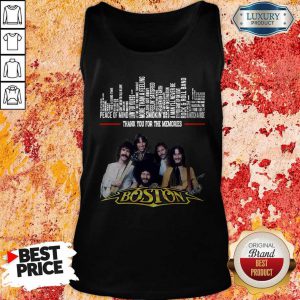 Top Thank You For The Memories Band Boston Tank Top