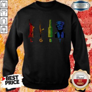 Awesome LGBT Liberty Guns Beer Pro Donald Trump Sweatshirt
