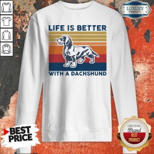 Awesome Life Is Better With A Dachshund Vintage Sweatshirt
