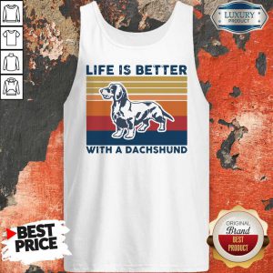 Awesome Life Is Better With A Dachshund Vintage Tank Top