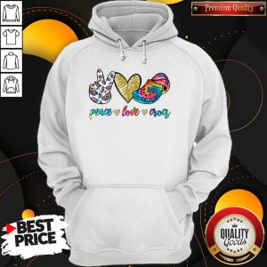 Awesome Peace Love Crocs Hoodie