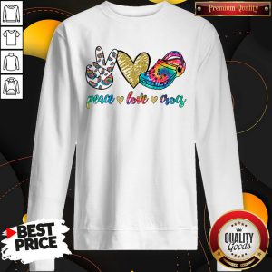 Awesome Peace Love Crocs Sweatshirt