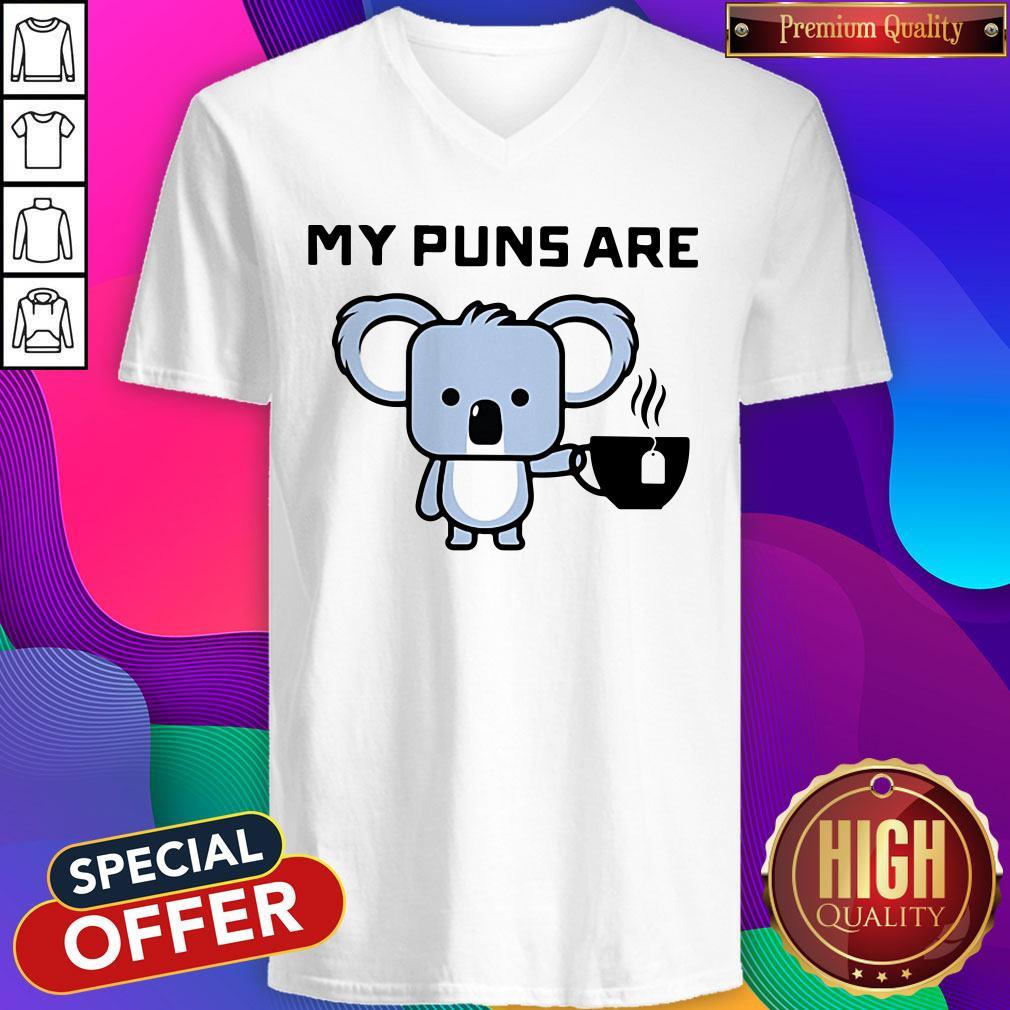 Cute My Puns Are Koala Tea V-neck Cute My Puns Are Koala Tea V-neck