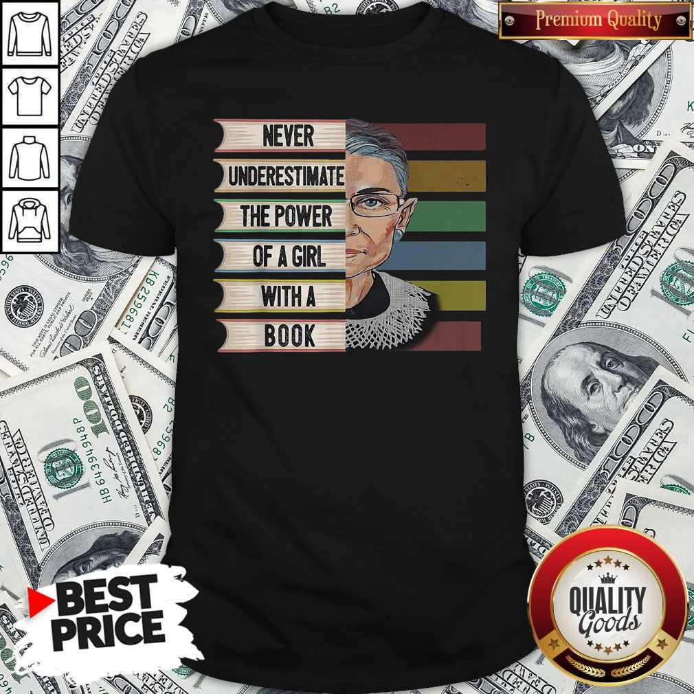 Funny Never Underestimate The Power Of A Girl With A Book Shirt Funny Never Underestimate The Power Of A Girl With A Book Shirt