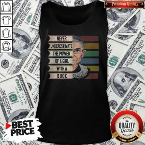 Funny Never Underestimate The Power Of A Girl With A Book Tank Top