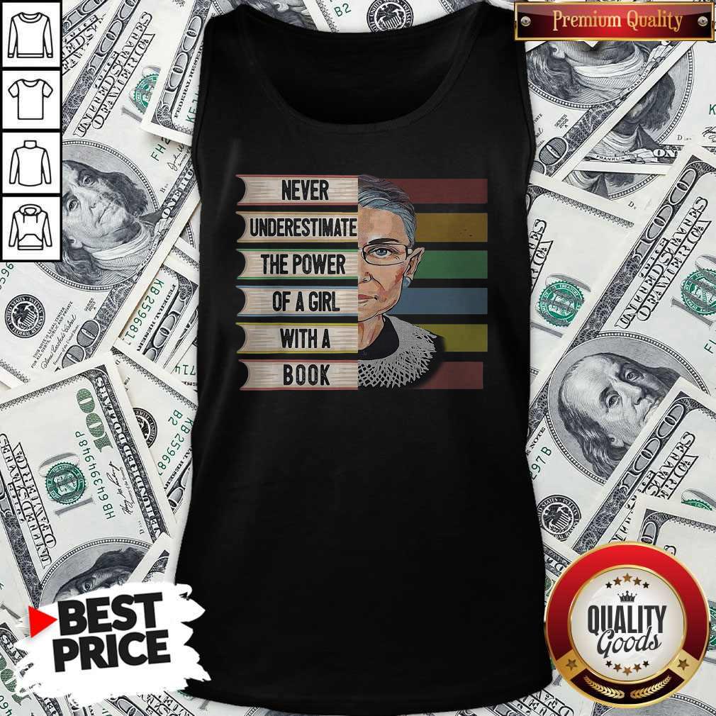 Funny Never Underestimate The Power Of A Girl With A Book Tank Top Funny Never Underestimate The Power Of A Girl With A Book Tank Top