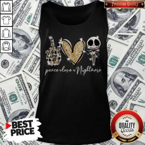 Nice Jack Skellington Peace Love Nightmare Tank Top