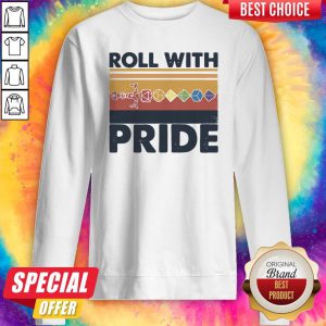 Nice Roll With Pride Rolling Dice Sword Vintage Sweatshirt