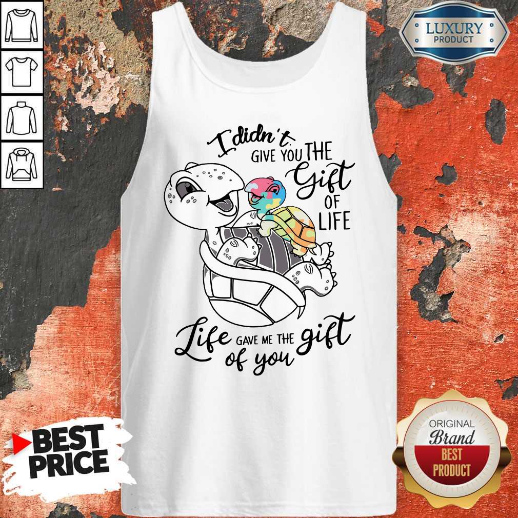 Nice Turtle I Didn't Give You The Gift Of Life Life Gave Me The Gift Of You Tank Top