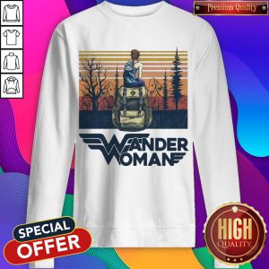 Premium Camping Wander Woman Vintage Retro Sweatshirt