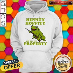 Premium Hippity Hoppity Get Off My Property Hoodie