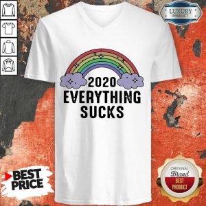 Pretty Rainbow 2020 Everything Sucks V-neck