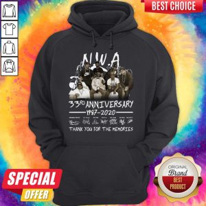 Top Nwa 33rd Anniversary 1987-2020 Signatures Thank You For The Memories Hoodie