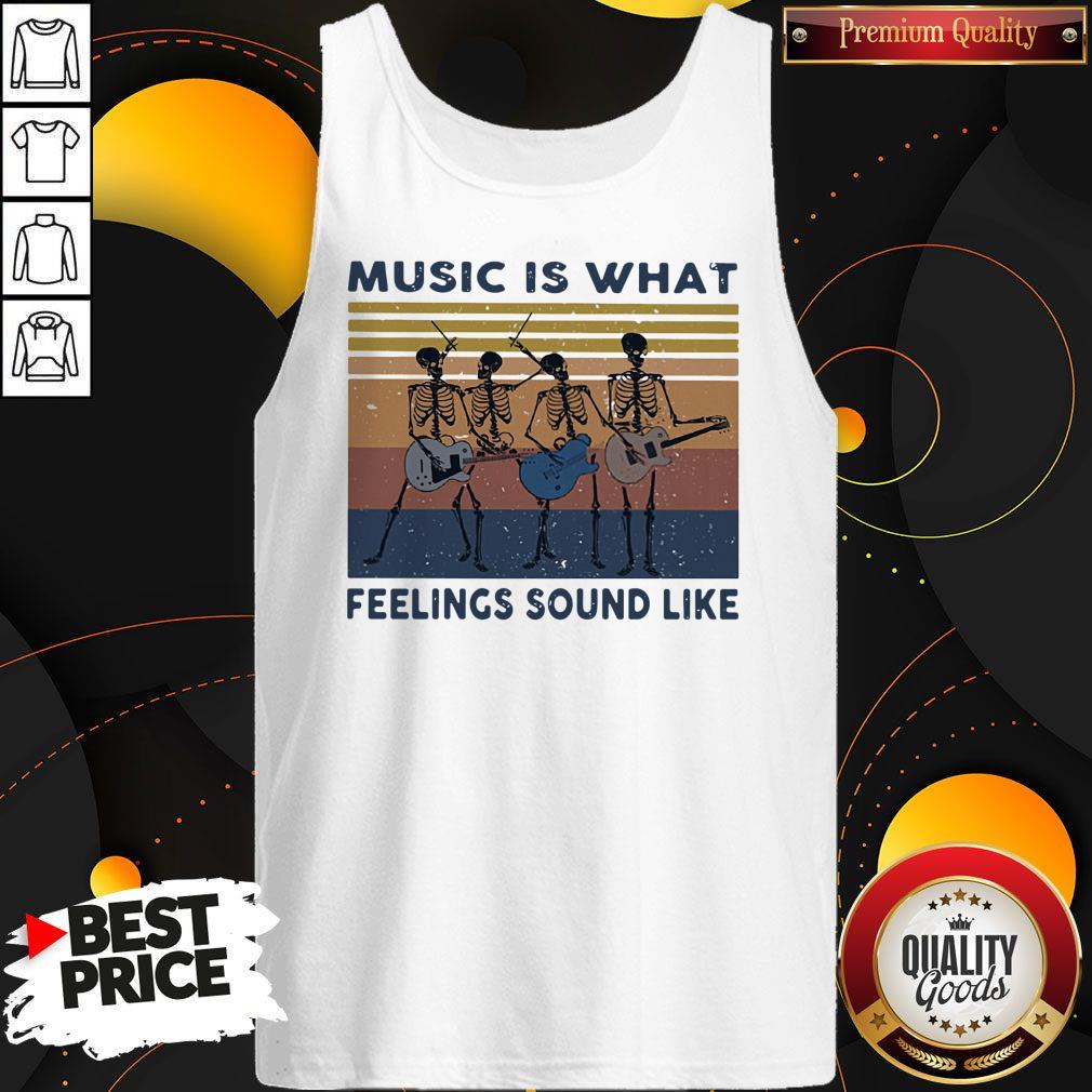 Top Seleketon Music Is What Feelings Sound Like Vintage Tank Top Top Seleketon Music Is What Feelings Sound Like Vintage Tank Top