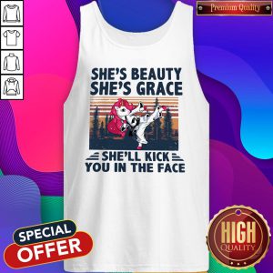 Unicorn Karate She’s Beauty She’s Grace She’ll Kick You In The Face Tank Top