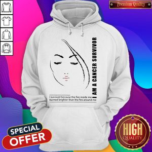 I Am A Cancer Survivor I Survived Because The Fire Inside Me Burned Brighter Than The Fire Around Me Hoodie