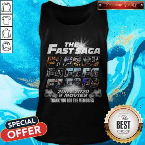 Awesome The Fast Saga F1 F2 F3 F4 F5 F6 F7 F8 F9 2001 2020 9 Movie Thank You For The Memories V-neck
