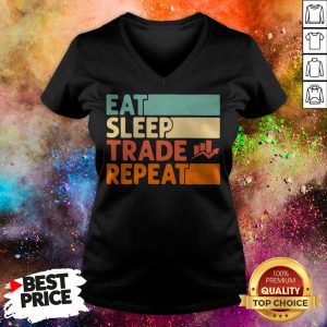 Eat Sleep Trade Repeat Vintage V-neck