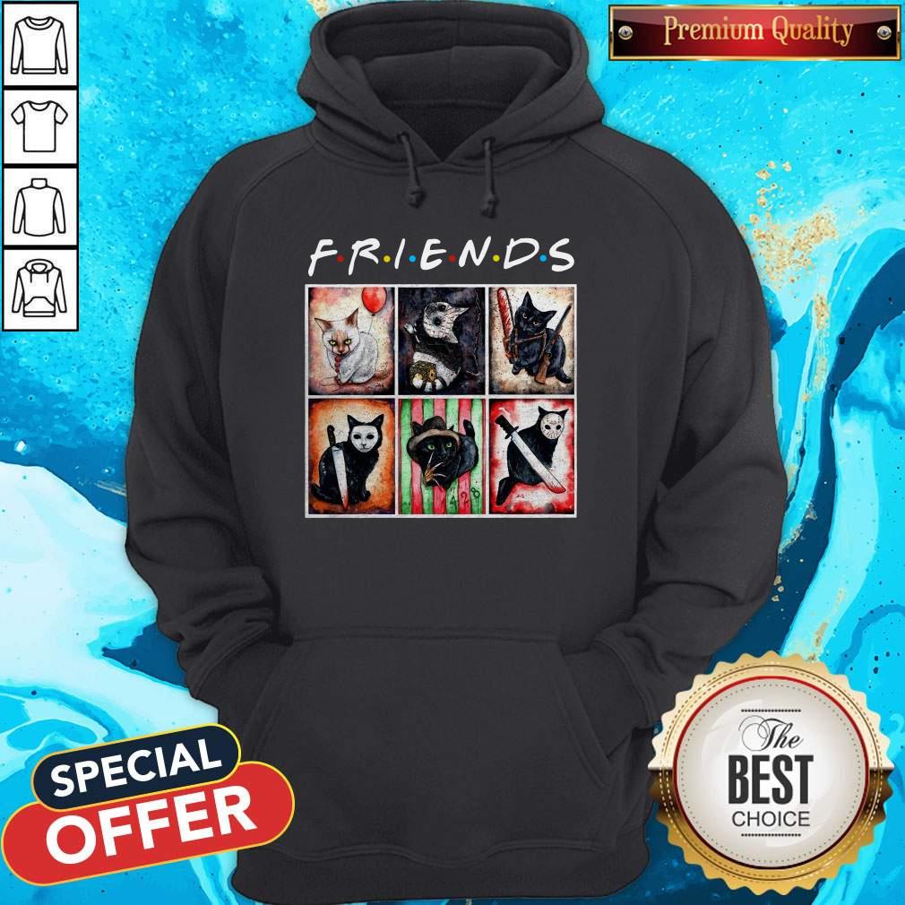 Funny Horror Characters Cat Version Friends Shirt Funny Horror Characters Cat Version Friends Hoodie