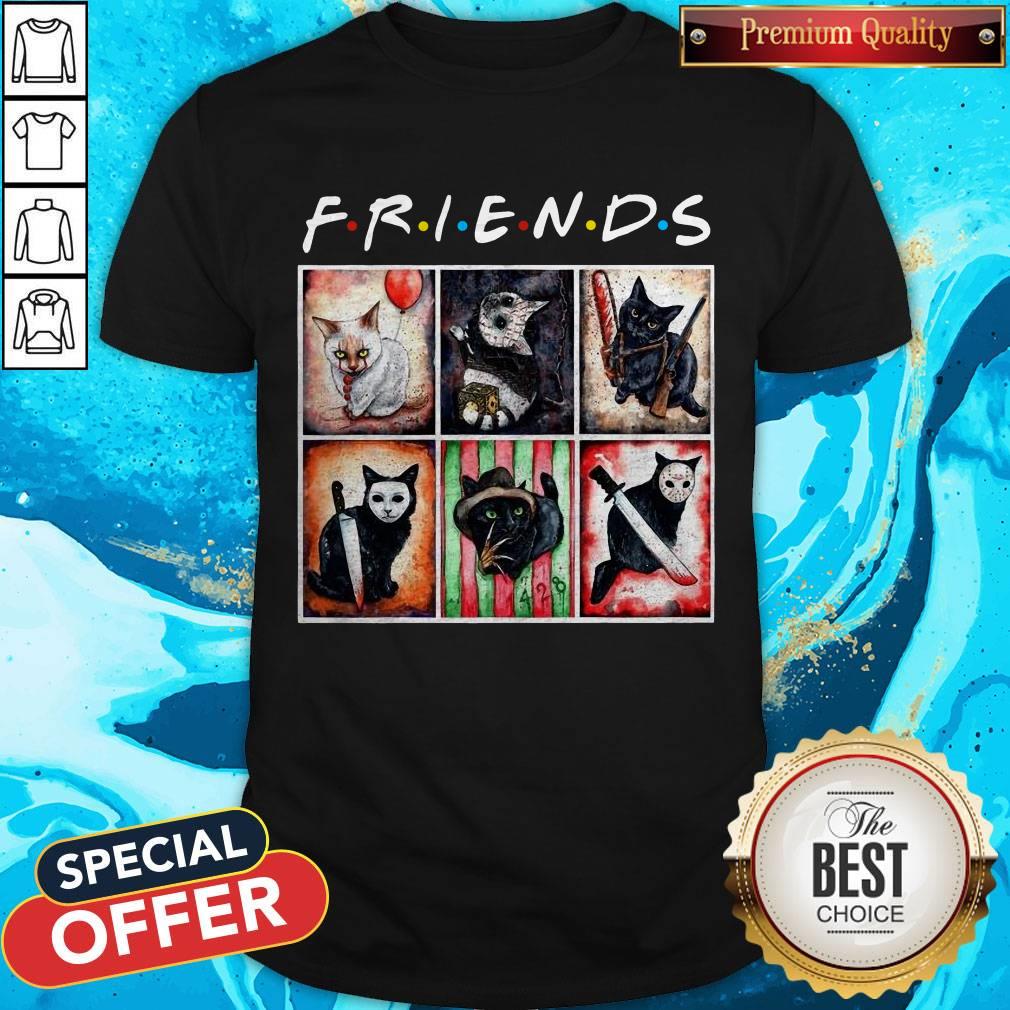 Funny Horror Characters Cat Version Friends Shirt Funny Horror Characters Cat Version Friends Shirt