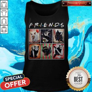 Funny Horror Characters Cat Version Friends Tank Top