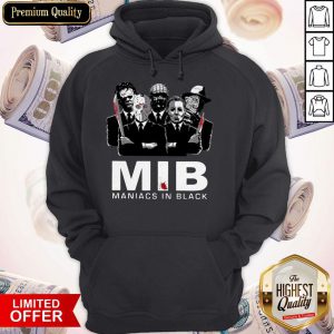 Funny Horror Movie MIB Maniacs In Black Halloween Hoodie
