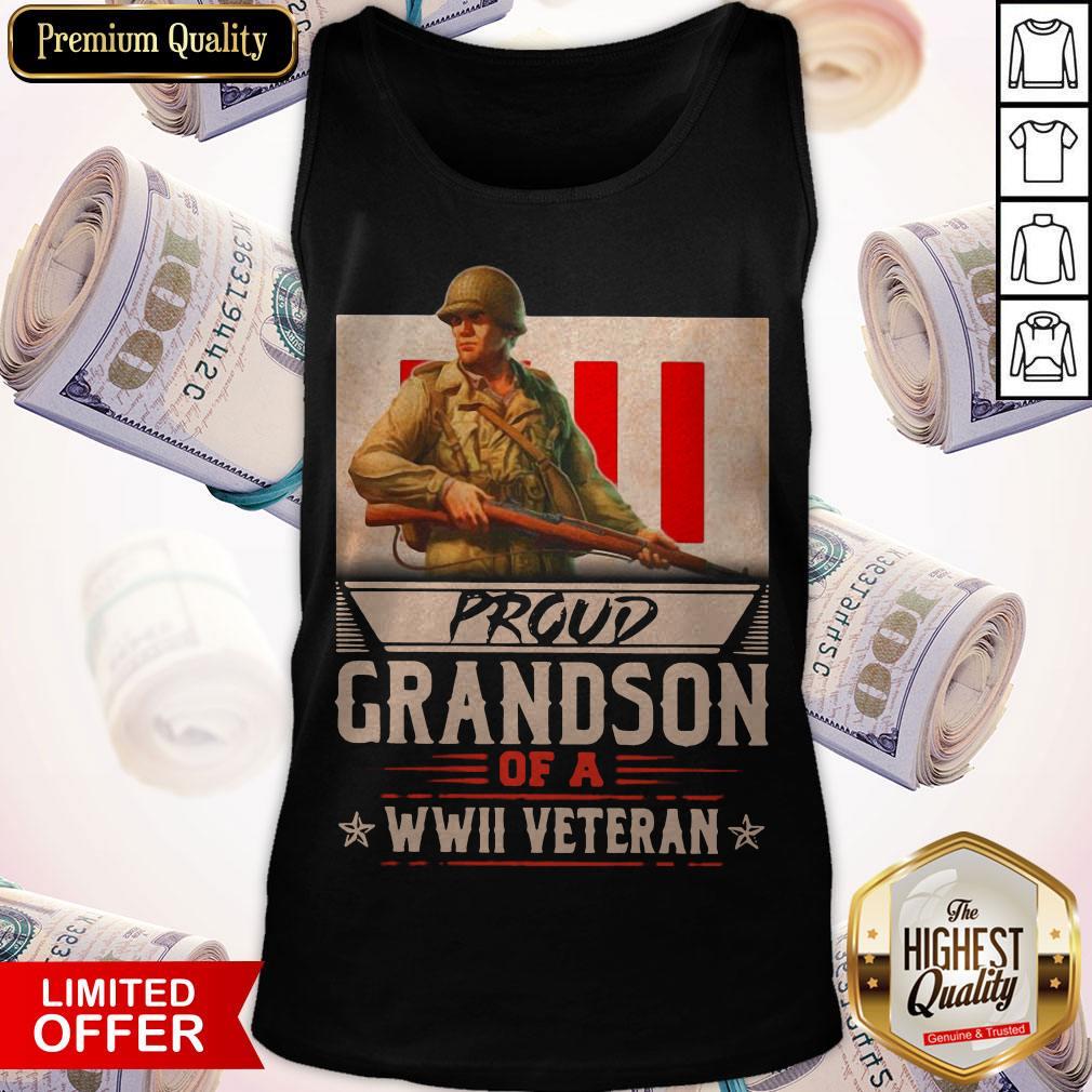 Funny Proud Grandson Of A WWII Veteran Shirt Funny Proud Grandson Of A WWII Veteran Tank Top