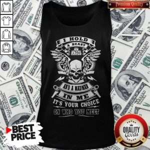 I Hold A Beast An Angel And A Mad Man In Me It'S Your Choice On Who You Meer Skull Wing Tank Top