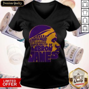 Los Angeles Lakers Champion NBA 2020 2021 We All Trust The Anthropological Superiority Of Lebron James V-neck