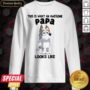 Nice Bandit Heeler This Is What An Awesome Papa Looks Like Sweatshirt