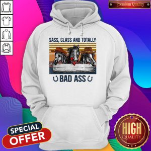Nice Horse Sass Class And Totally Bad Ass Vintage Hoodie