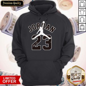 Nice Michael Jordan 23 Chicago Bulls Basketball Signature Hoodie