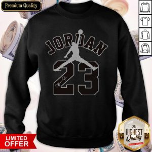 Nice Michael Jordan 23 Chicago Bulls Basketball Signature Sweatshirt