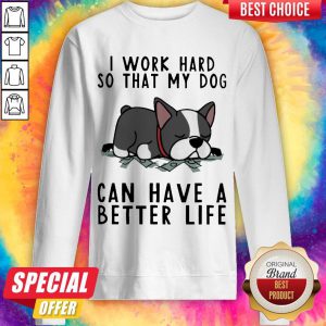Nice Pug Dog I Work Hard So That My Dog Can Have A Better Life Sweatshirt