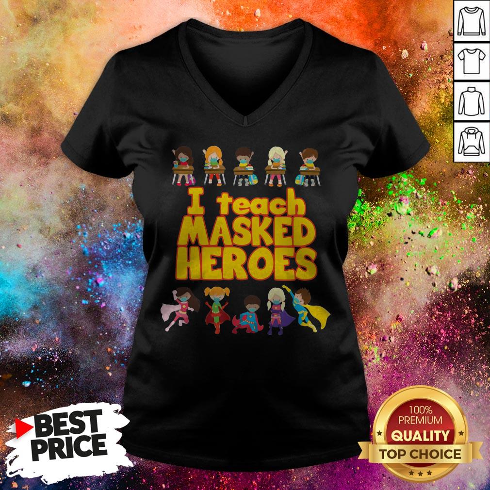 Official I Teach Masked Heroes Tee Shirt Official I Teach Masked Heroes Tee V-neck