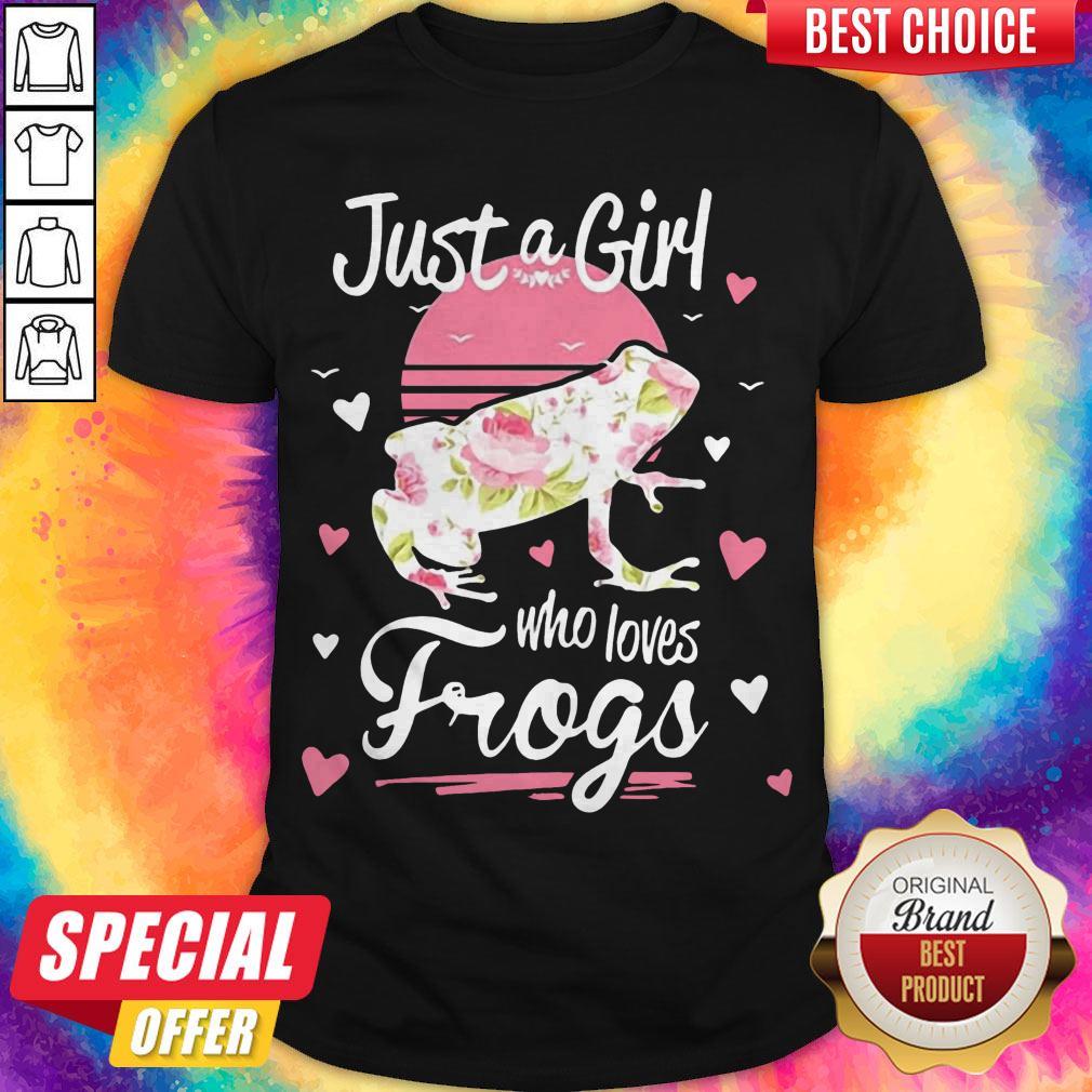 Official Just A Girl Who Loves Frogs Shirt Official Just A Girl Who Loves Frogs Shirt