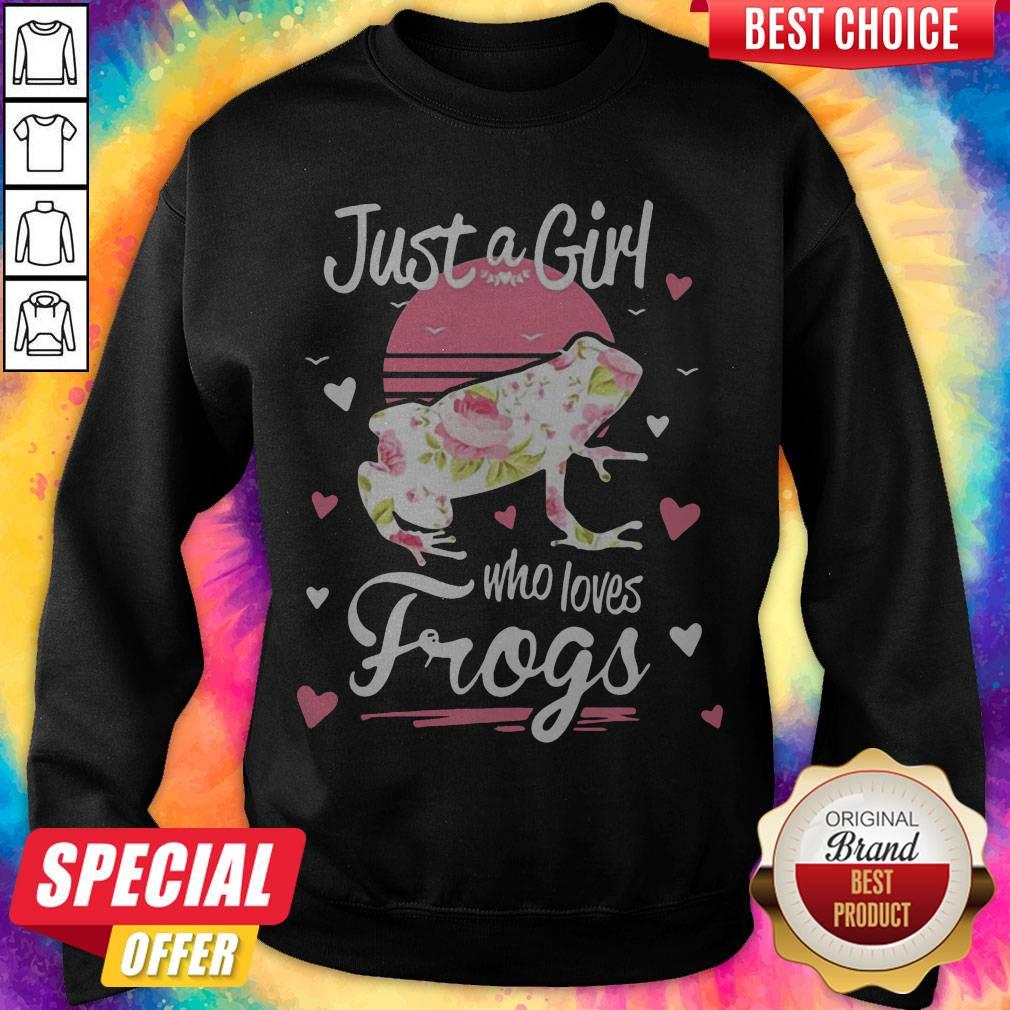 Official Just A Girl Who Loves Frogs Shirt Official Just A Girl Who Loves Frogs Sweatshirt