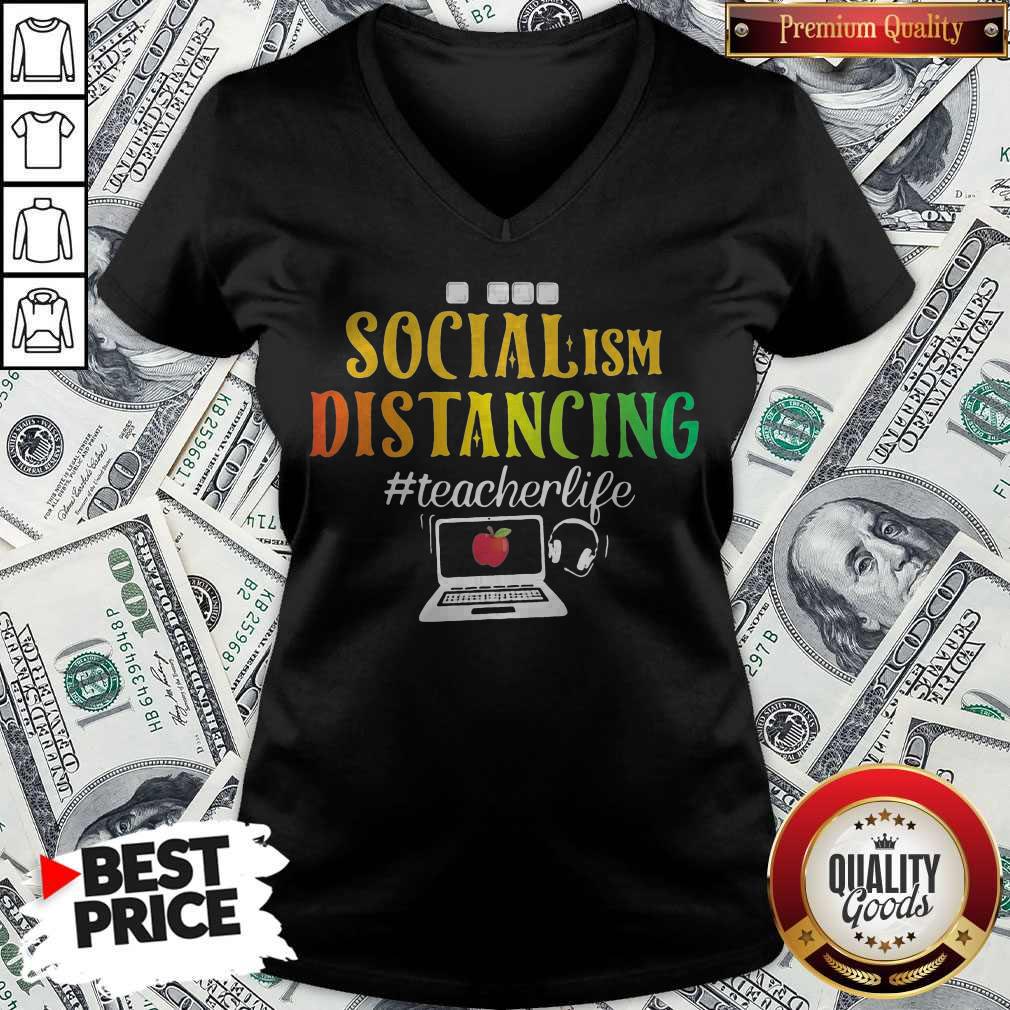 Official Social ISM Distancing Teacherlife Apple Laptop Shirt Official Social ISM Distancing Teacherlife Apple Laptop V-neck