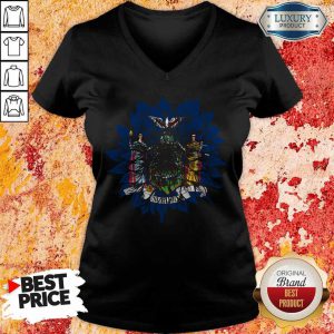 Official Sunflower New York Flag V-neck